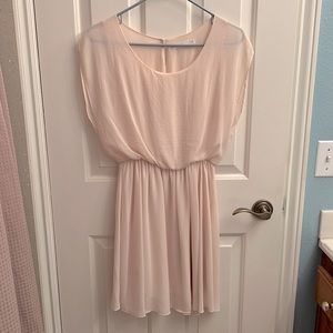 LUSH Cream Chiffon Dress